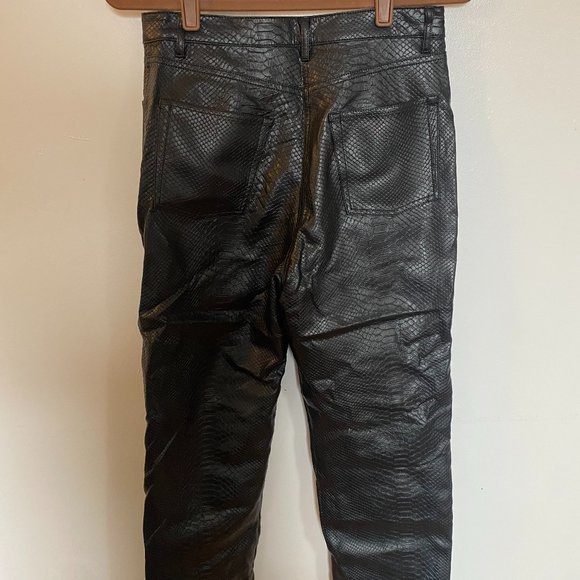 Wilfred Melina Snakeskin Vegan Leather Pant, 8/M - Picture 3 of 4